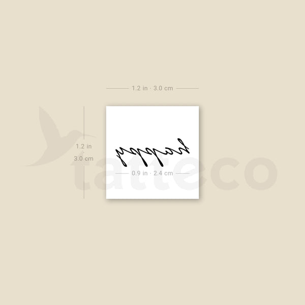 Happy Temporary Tattoo - Set of 3