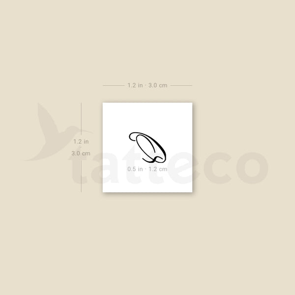 Letter Q Script Temporary Tattoo - Set of 3