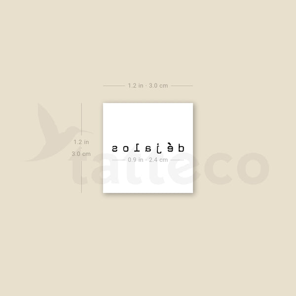 Typewriter Déjalos Temporary Tattoo - Set of 3