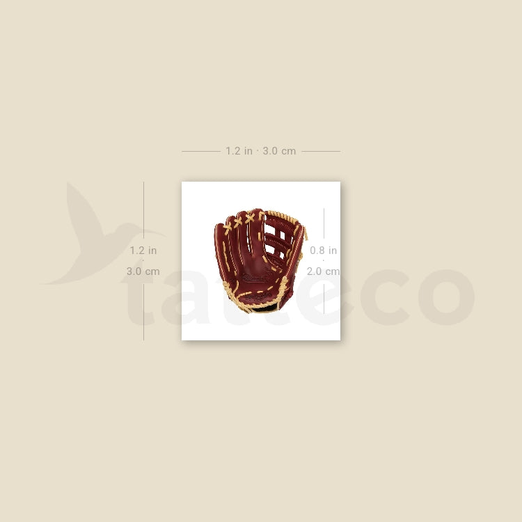 Baseball Glove Temporary Tattoo - Set of 3