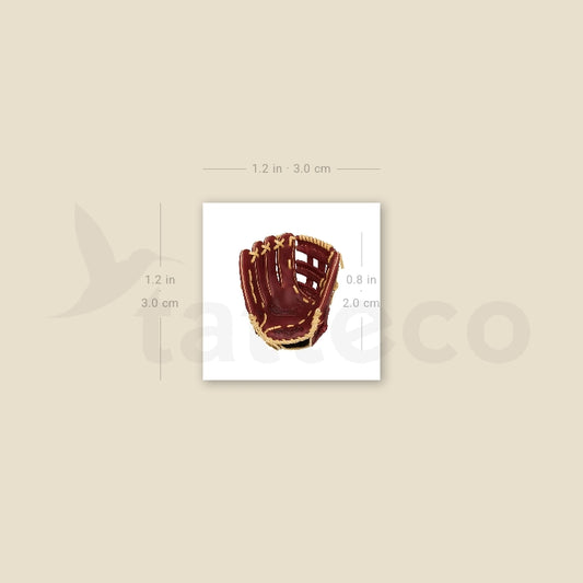 Baseball Glove Temporary Tattoo - Set of 3