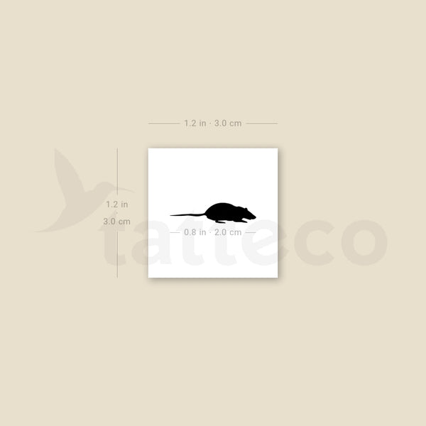 Black Rat Temporary Tattoo - Set of 3