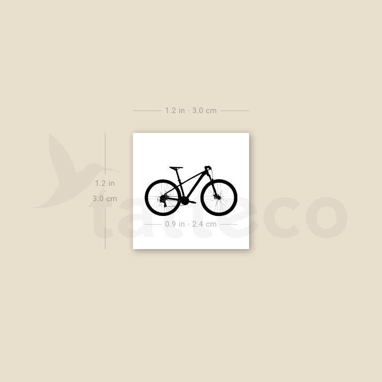 Mountain Bike Temporary Tattoo - Set of 3