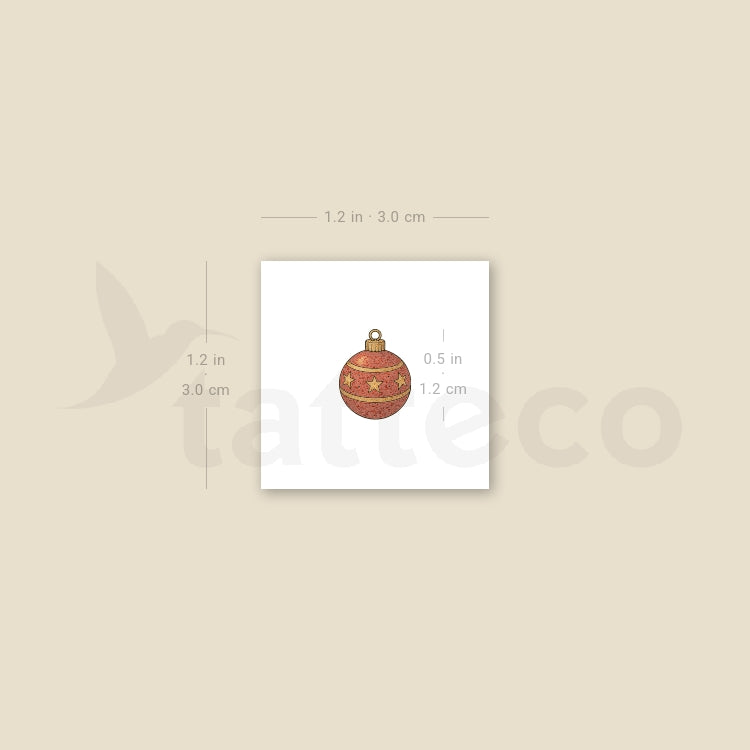 Christmas Ball Temporary Tattoo - Set of 3