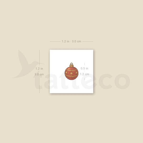 Christmas Ball Temporary Tattoo - Set of 3