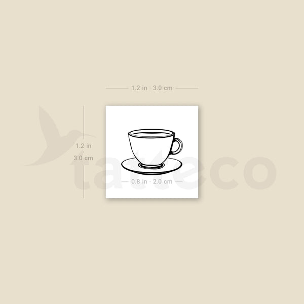 Teacup Temporary Tattoo - Set of 3