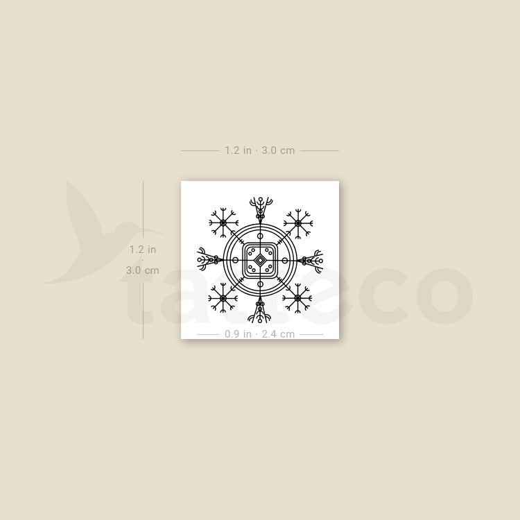 Small Hulinhjálmur Temporary Tattoo - Set of 3