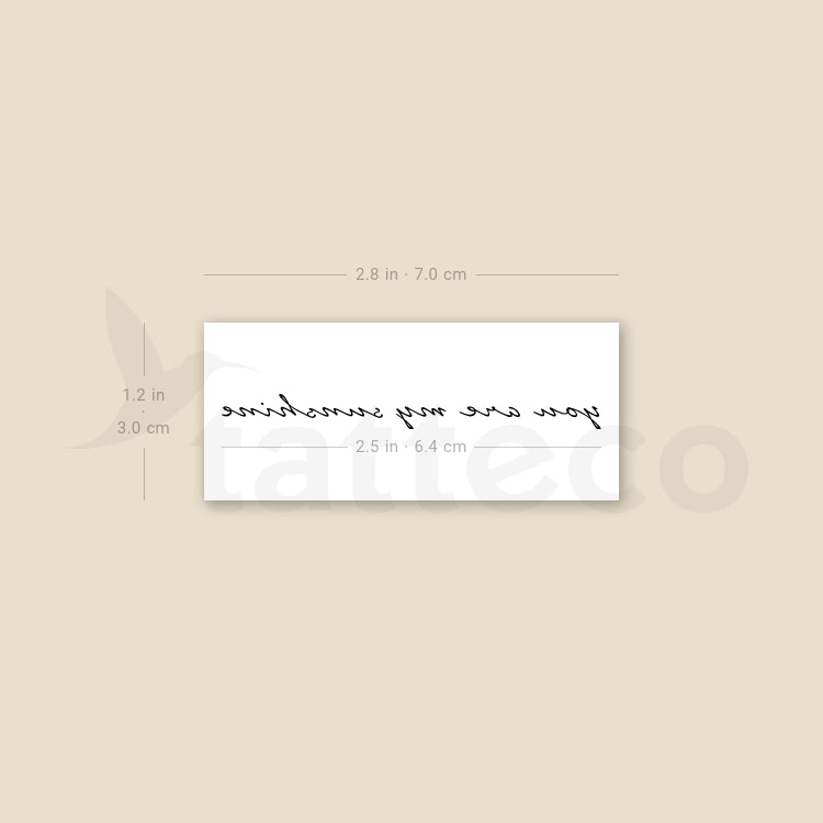 Tatuaje temporal "Eres mi sol" - Juego de 3