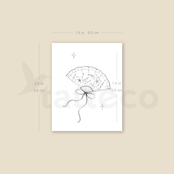 Hand Fan By Stefano Mazza Temporary Tattoo - Set of 3