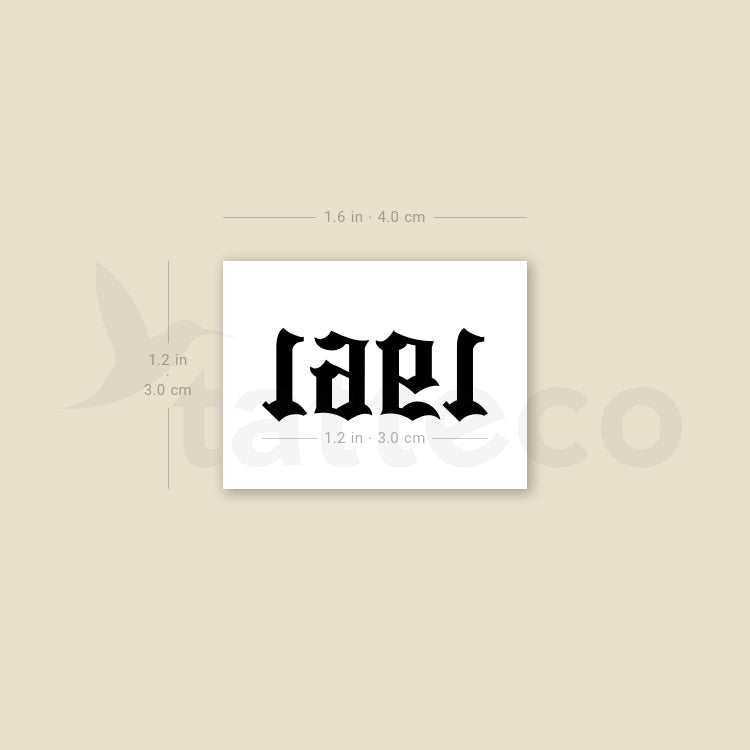 Tatuaje temporal gótico de 1961 (juego de 3)
