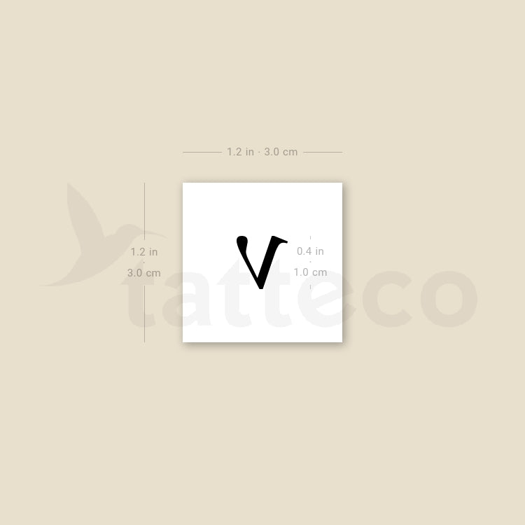 Nu ν Temporary Tattoo - Set of 3