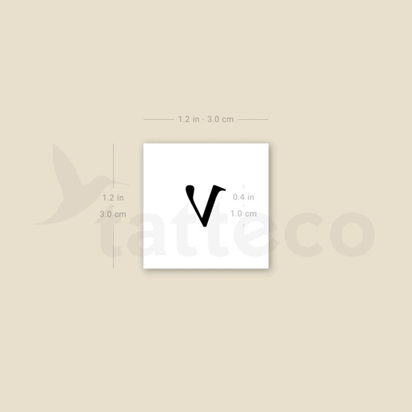 Nu ν Temporary Tattoo - Set of 3