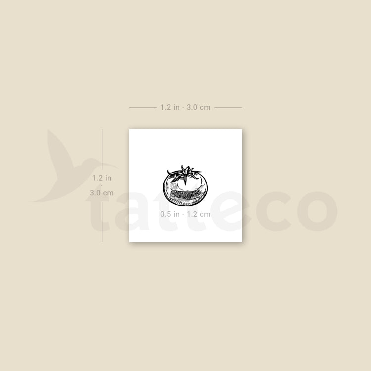 Tiny Tomato Temporary Tattoo - Set of 3