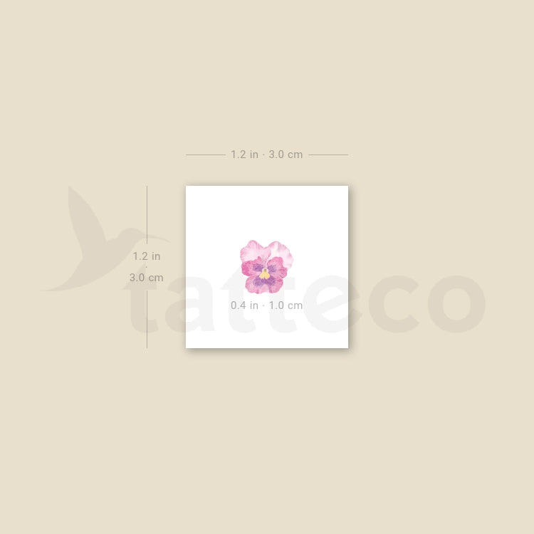 Tatuaje temporal de pensamiento rosa pequeño (juego de 3)