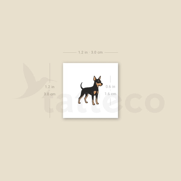 Pinscher Temporary Tattoo - Set of 3