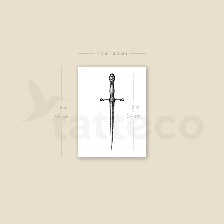 Dagger Temporary Tattoo - Set of 3