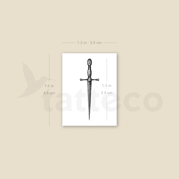 Dagger Temporary Tattoo - Set of 3