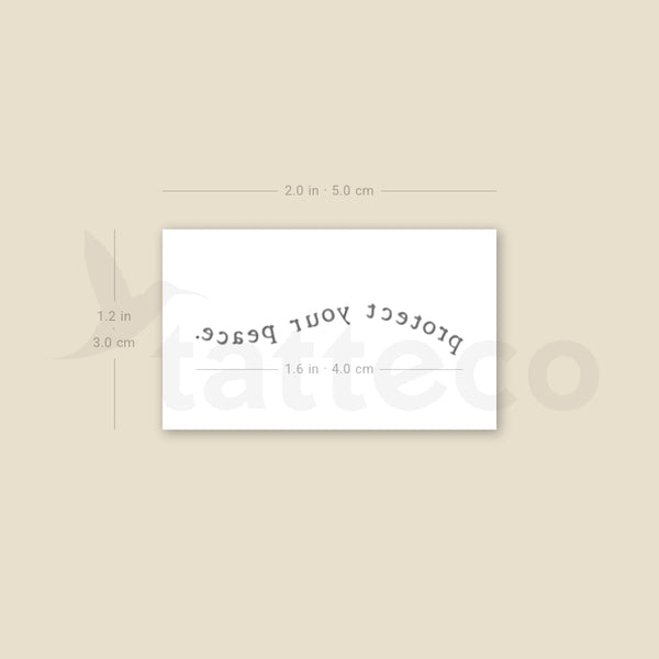 Protect Your Peace By Stefano Mazza Temporary Tattoo - Set of 3