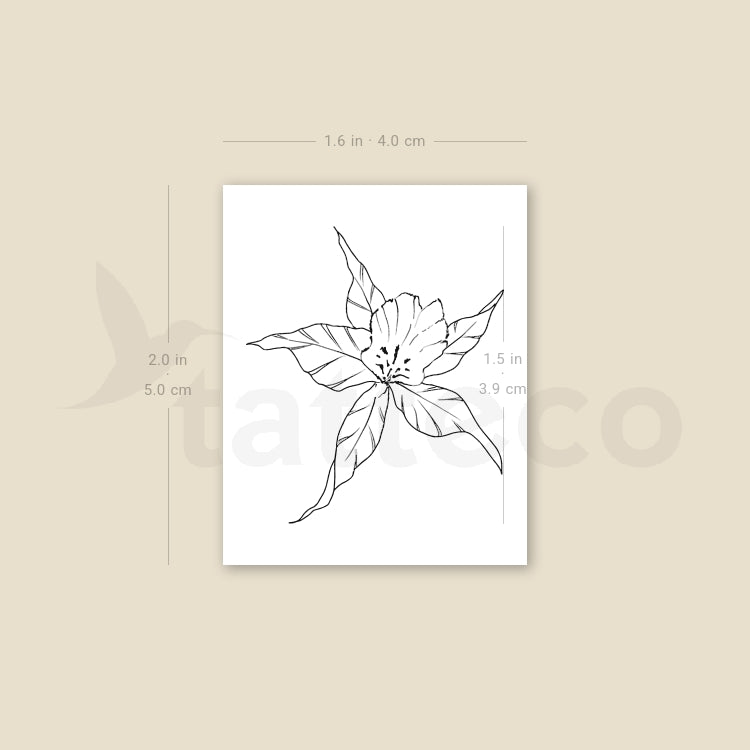 Orchid Temporary Tattoo By M3.Ink - Set of 3