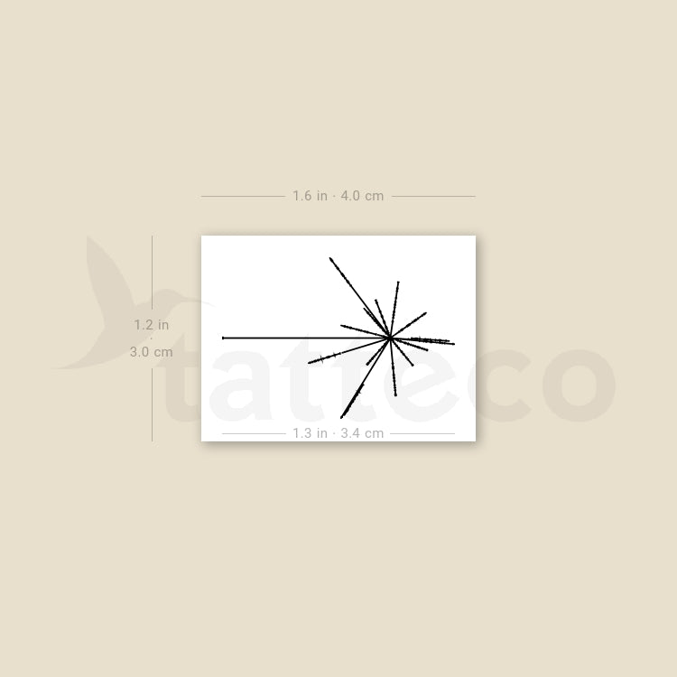 Tatuaje temporal de mapa de pulsar pequeño (juego de 3)