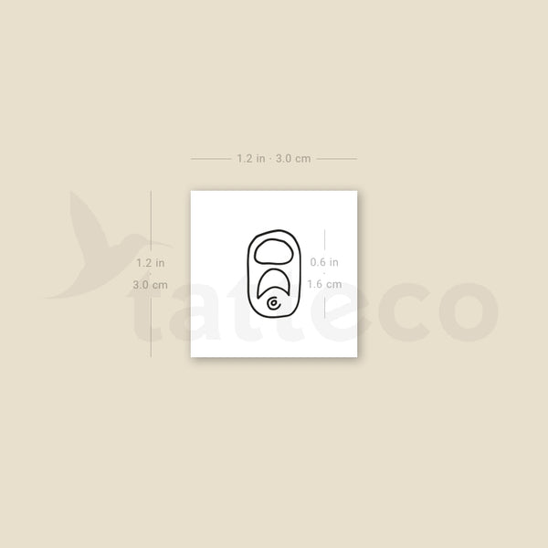 Little Can Tab Temporary Tattoo - Set of 3