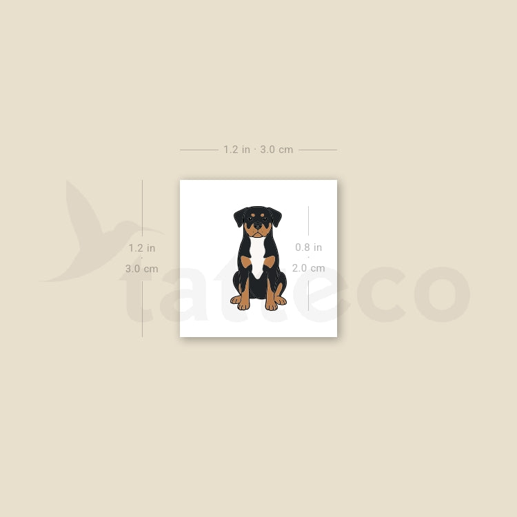 Rottweiler Temporary Tattoo - Set of 3