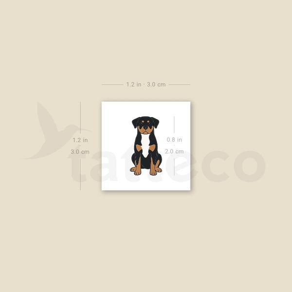 Rottweiler Temporary Tattoo - Set of 3