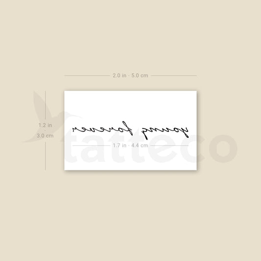 Young Forever Temporary Tattoo - Set of 3