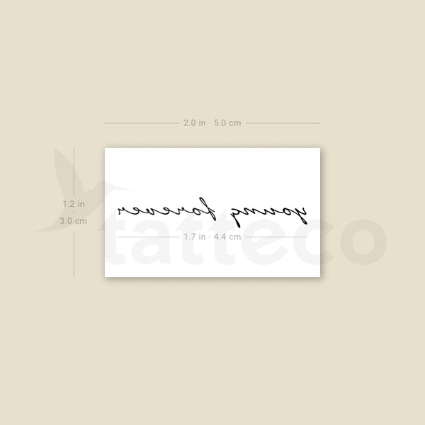 Young Forever Temporary Tattoo - Set of 3