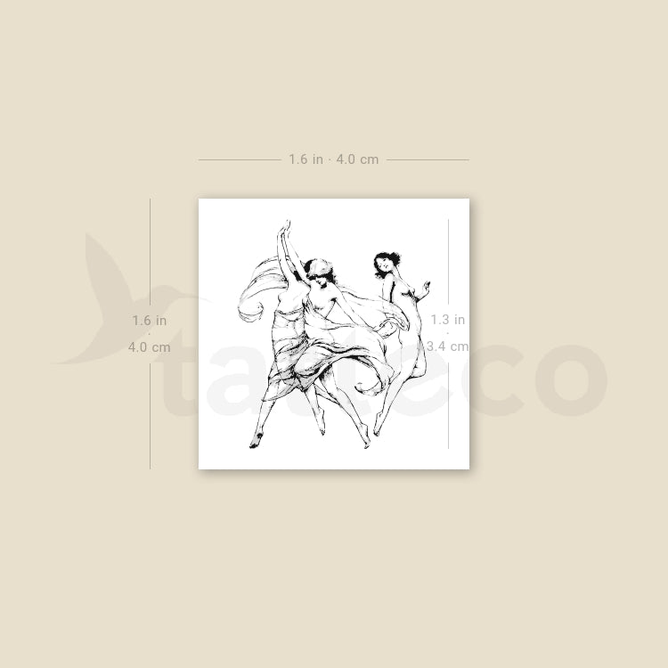 Three Muses Temporary Tattoo - Set of 3