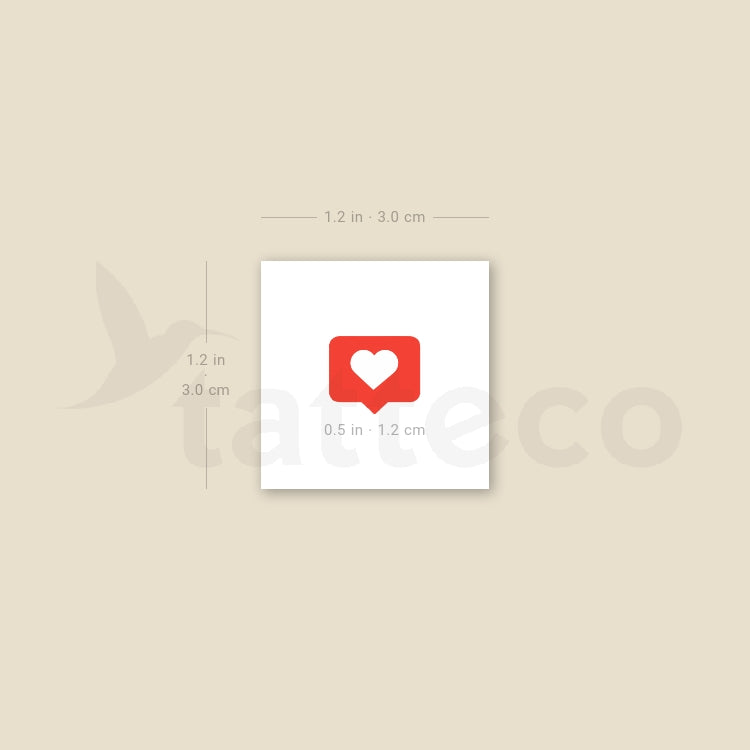 Like Icon Temporary Tattoo - Set of 3