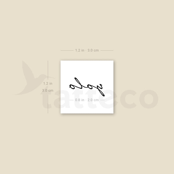 Yolo Temporary Tattoo - Set of 3