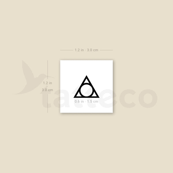 Solomonic Triangle Of Art Temporary Tattoo - Set of 3