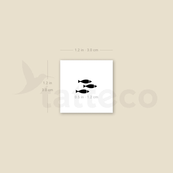 Three Little Fish Temporary Tattoo - Set of 3