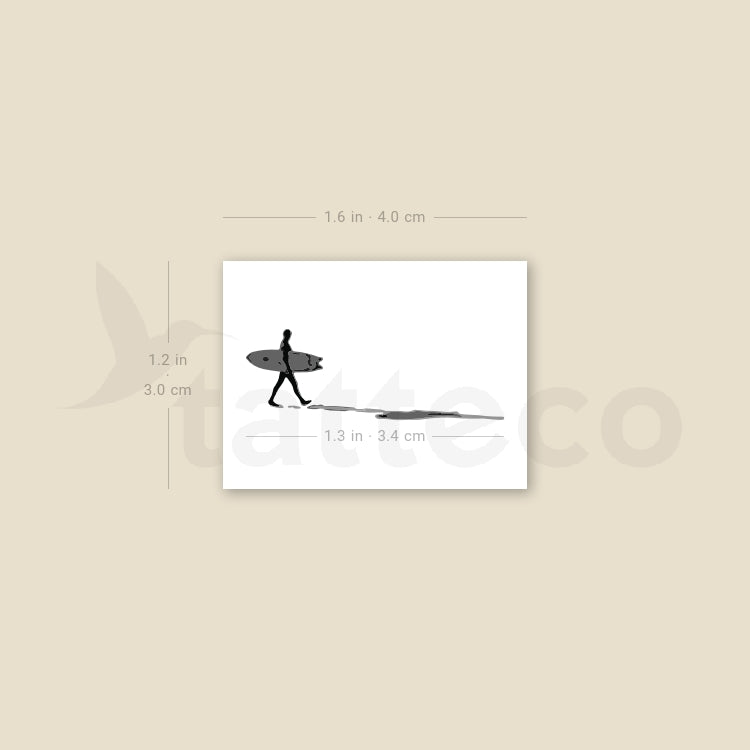 Surfer Temporary Tattoo - Set of 3