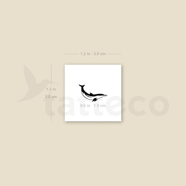 Tiny Dolphin Temporary Tattoo - Set of 3