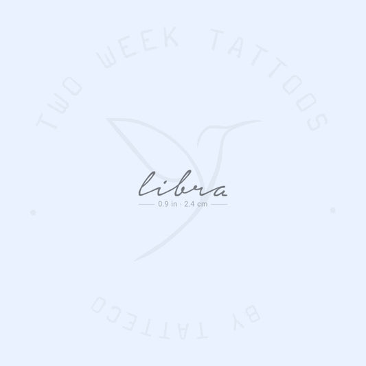 Tatuaje semipermanente de Libra - Juego de 2