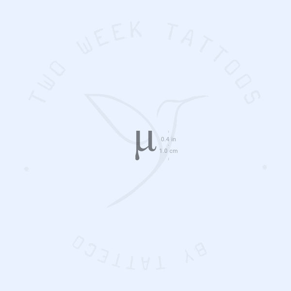 Mu μ Semi-Permanent Tattoo - Set of 2
