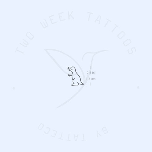 Tatuaje semipermanente pequeño de T-Rex - Juego de 2
