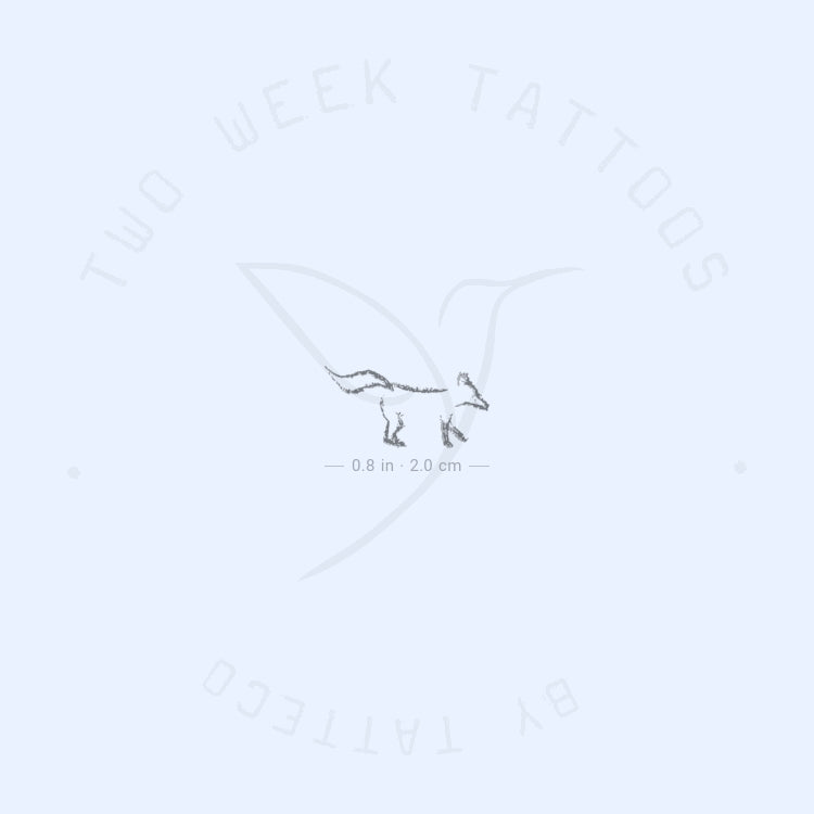 Minimalist Fox Semi-Permanent Tattoo - Set of 2
