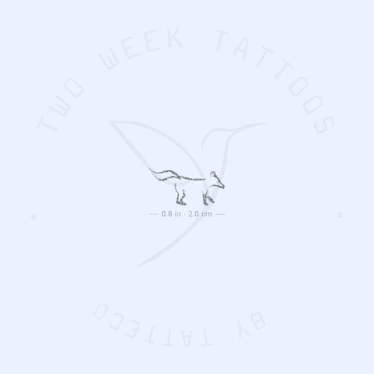 Minimalist Fox Semi-Permanent Tattoo - Set of 2