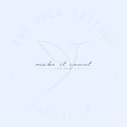Make It Count Semi-Permanent Tattoo - Set of 2