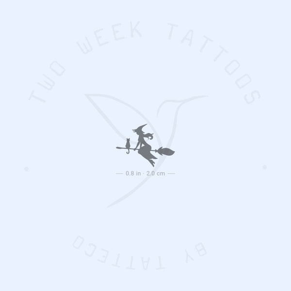 Flying Witch Semi-Permanent Tattoo - Set of 2