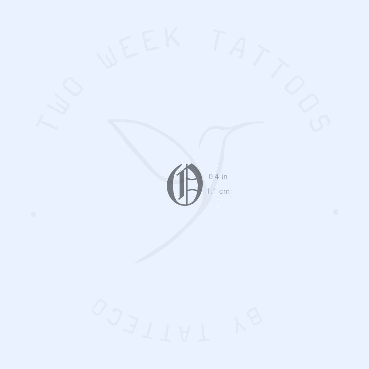 Gothic O Semi-Permanent Tattoo - Set of 2