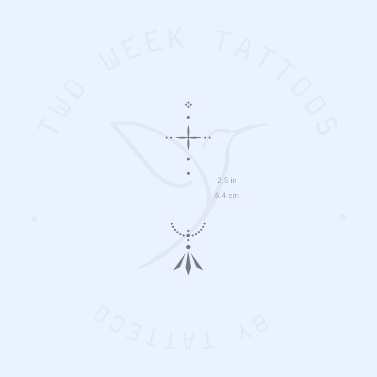 Tatuaje semipermanente "Composición de dedos 4" - Juego de 2