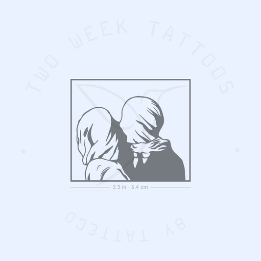 Tatuaje semipermanente "Los amantes de Magritte" - Juego de 2