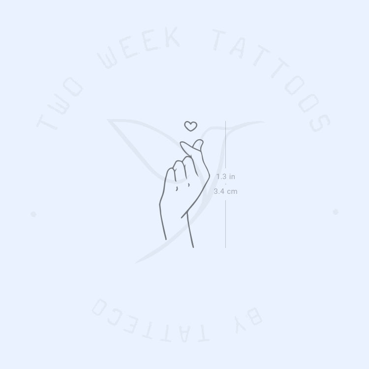 Korean ILY Semi-Permanent Tattoo - Set of 2