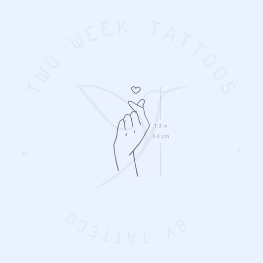 Korean ILY Semi-Permanent Tattoo - Set of 2