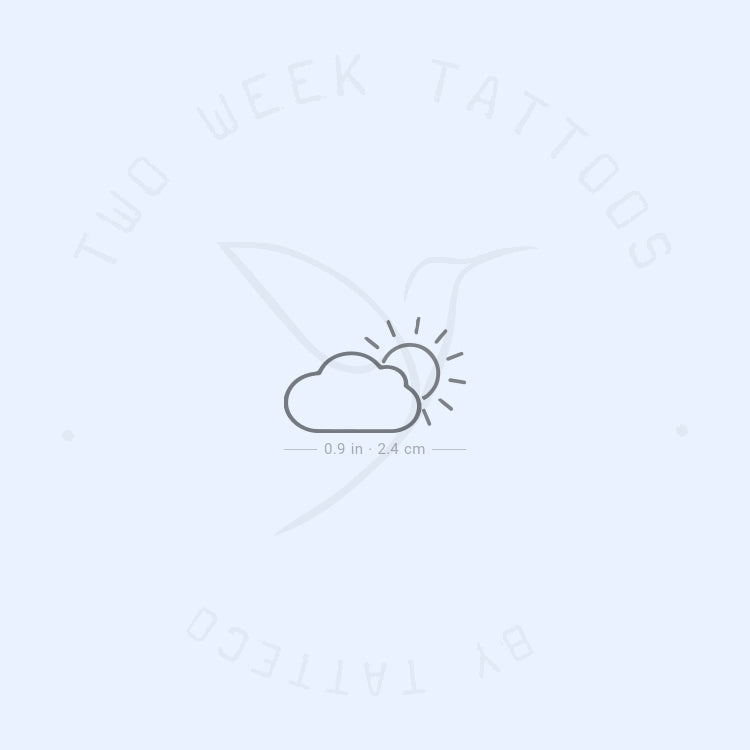 Tatuaje semipermanente "Día nublado" - Juego de 2