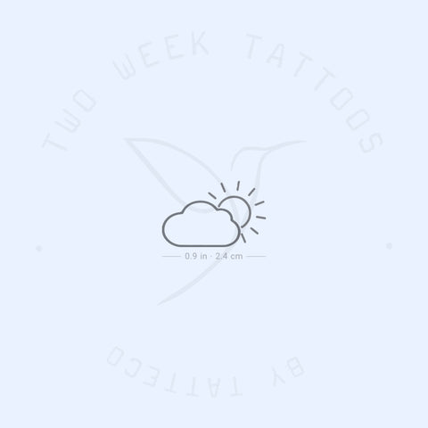 Cloudy Day Semi-Permanent Tattoo - Set of 2